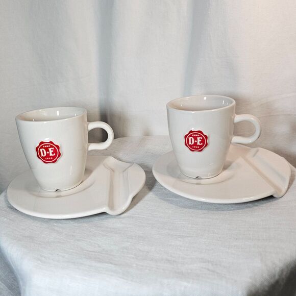 2 Sets Espresso Cups w Saucers Anno DE 1753 MOSA Nikolai Carels Rare! - Picture 1 of 5